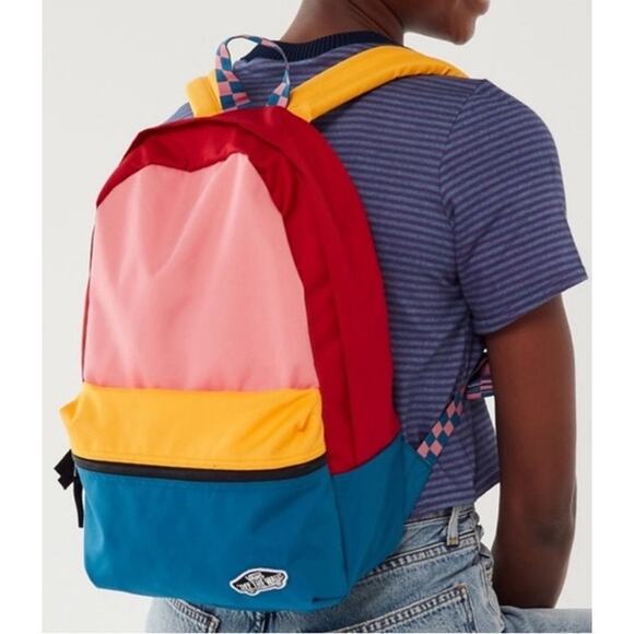 Vans Colorful Colorblock Backpack Bookbag - Picture 2 of 12